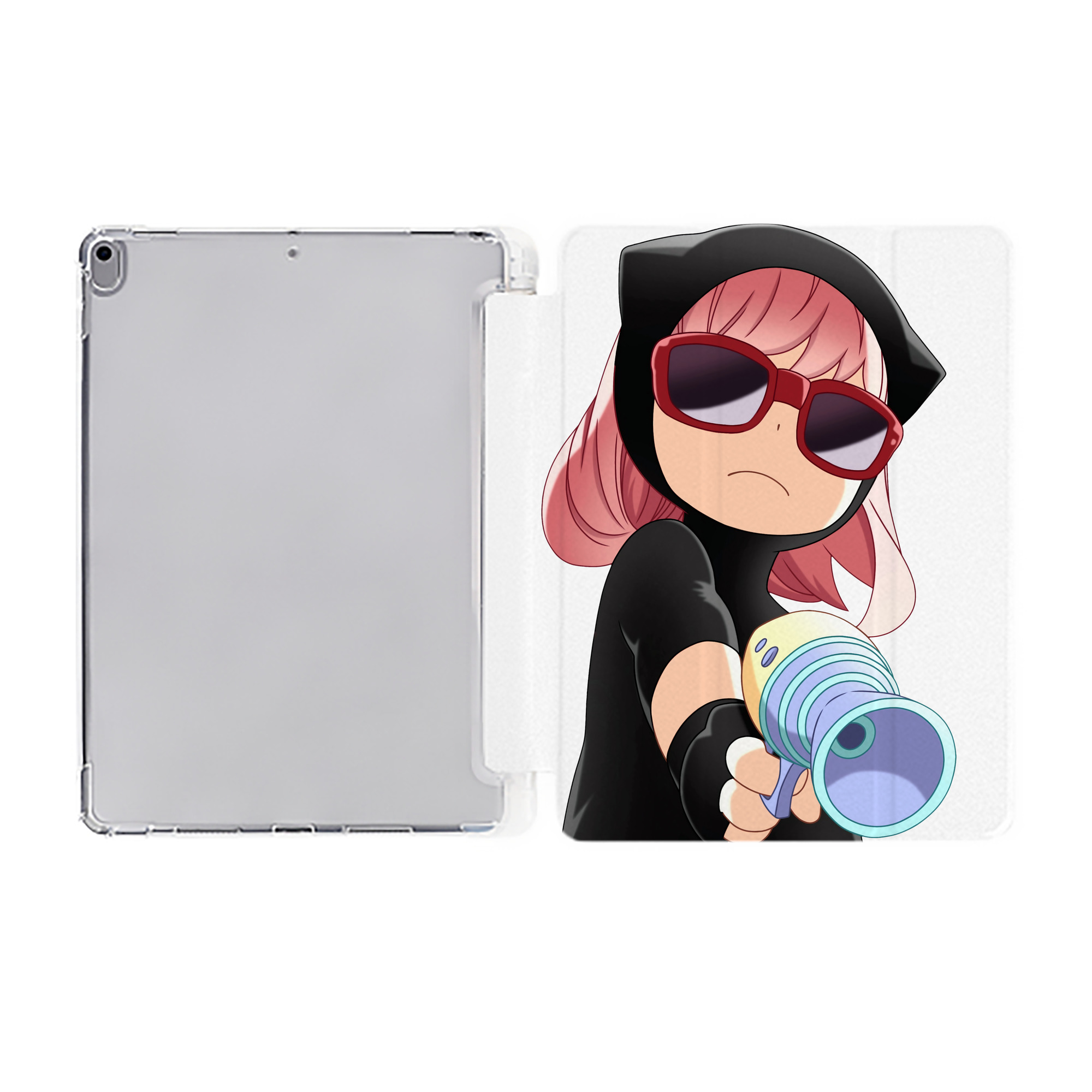 （画像用） SPY×FAMILY间谍家家酒 IPad ケース ペン収納付き 三つ折りスタンド PUレザー×シリコン 対応機種9.5/10.5/10.9インチ